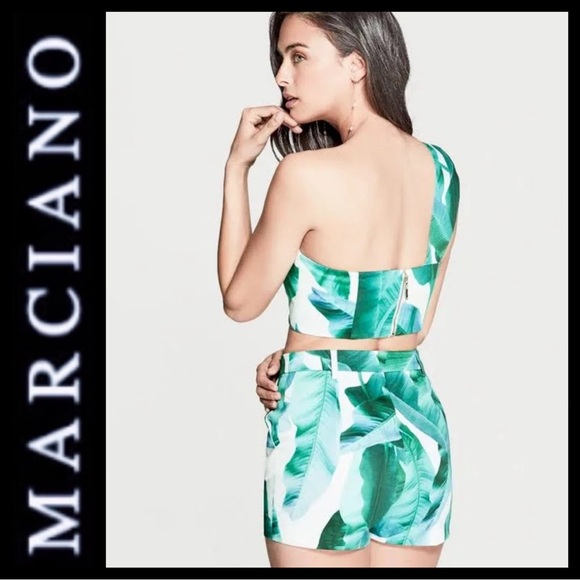NWT Marciano Tahitian Palm Crop Top - Picture 3 of 11